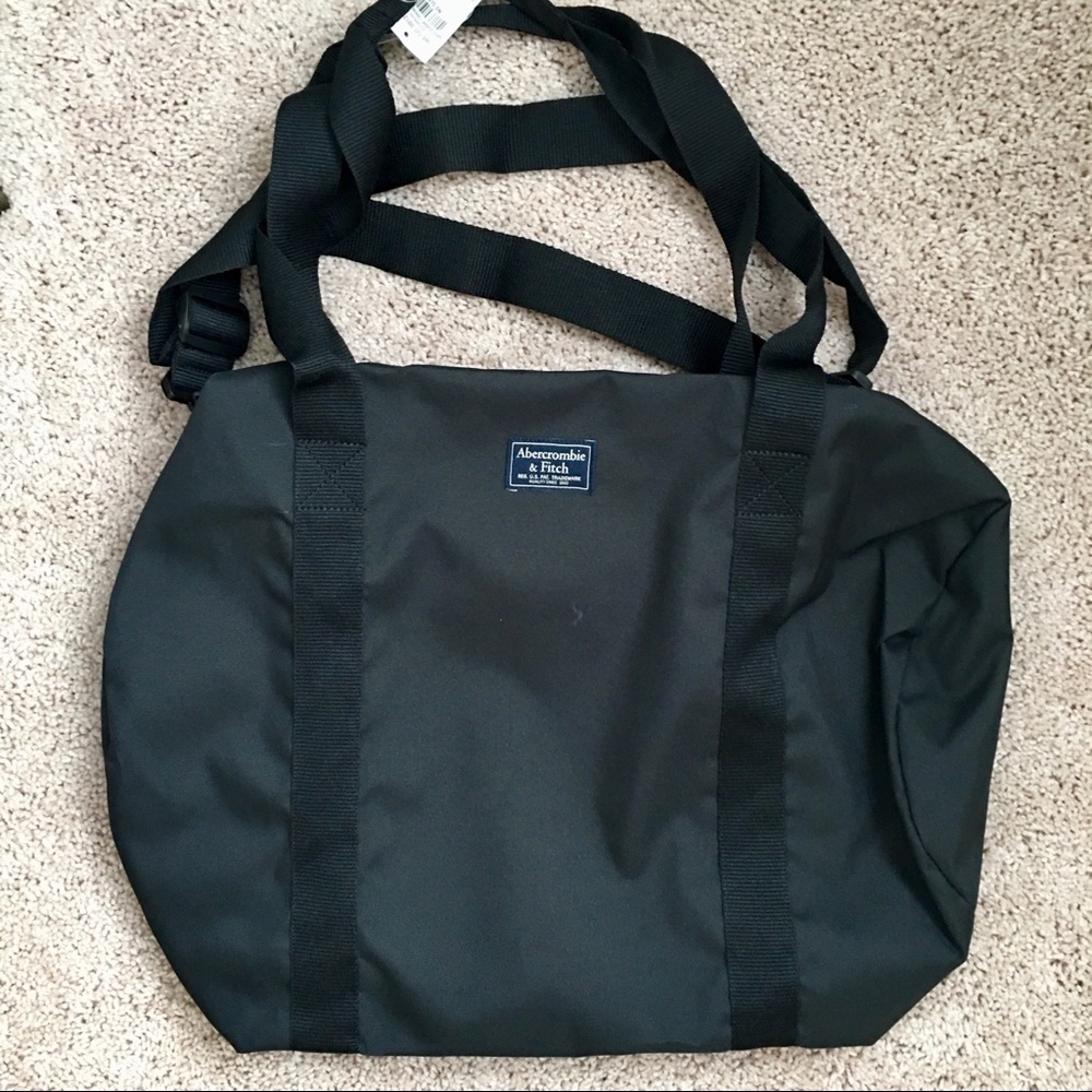 Abercrombie Black Weekender Duffle Bag